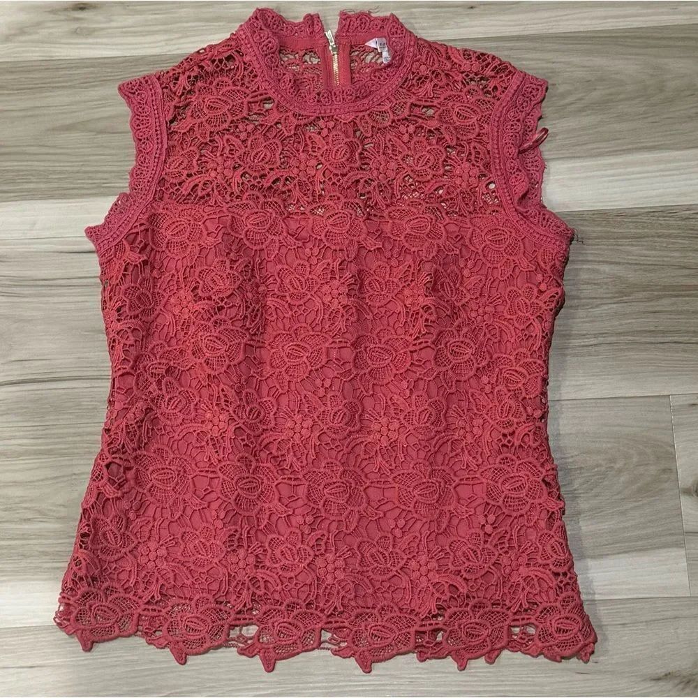 Nanette Nanette Lepore Sleeveless Lace Trim Top Women’s Small